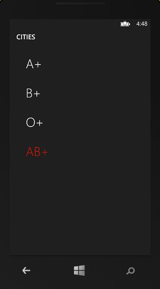 Use of ListPicker in Windows Phone